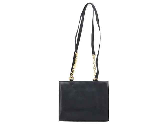 Borsa a Spalla Gianni Versace in Pelle Nera e Oro Auth BA10801 Nero D'oro - vista 2