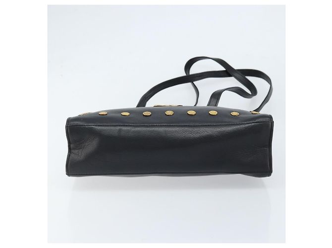 Borsa a Spalla Gianni Versace in Pelle Nera e Oro Auth BA10801 Nero D'oro - vista 5