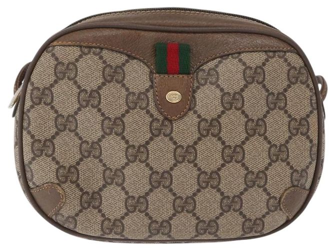 Borsa Sherry Line GG Supreme Web di GUCCI in PVC beige e oro 89 02 066 Auth 172511 D'oro - vista 13