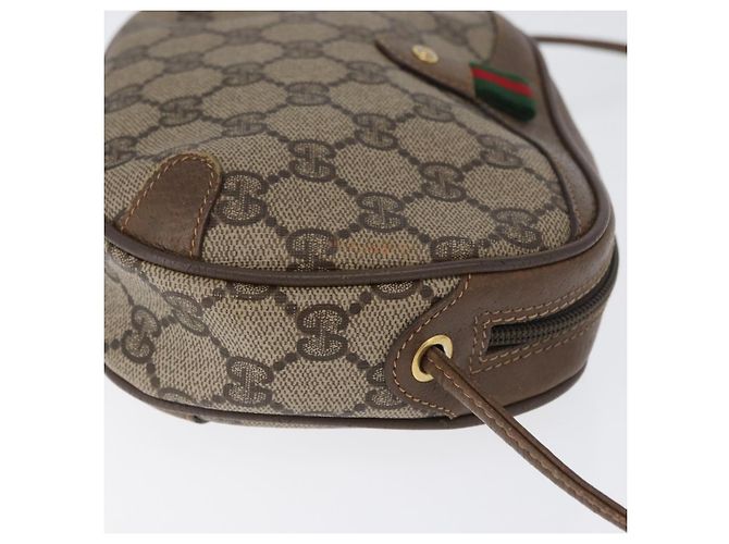 Borsa Sherry Line GG Supreme Web di GUCCI in PVC beige e oro 89 02 066 Auth 172511 D'oro - vista 4