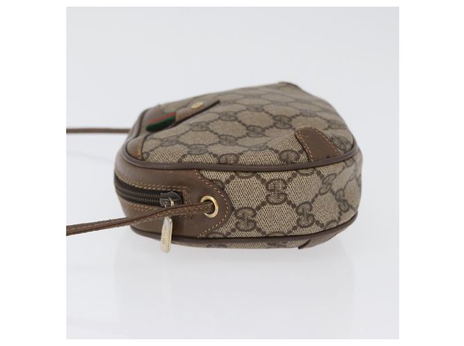 Borsa Sherry Line GG Supreme Web di GUCCI in PVC beige e oro 89 02 066 Auth 172511 D'oro - vista 5