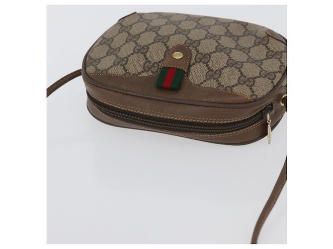 Borsa Sherry Line GG Supreme Web di GUCCI in PVC beige e oro 89 02 066 Auth 172511 D'oro - vista 7