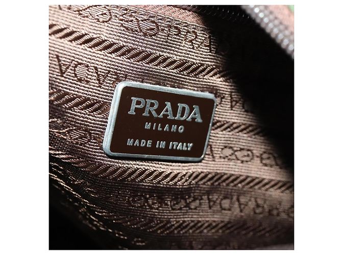 PRADA Shoulder Bag Nylon Khaki Silver Auth bs33303 Silvery - view 20
