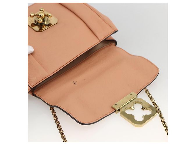 Chloé Chloe Chain Elsie Schultertasche aus Leder Rosa Gold Auth BA11036V - Ansicht 10