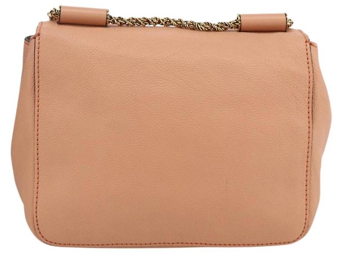 Chloé Chloe Chain Elsie Schultertasche aus Leder Rosa Gold Auth BA11036V - Ansicht 2