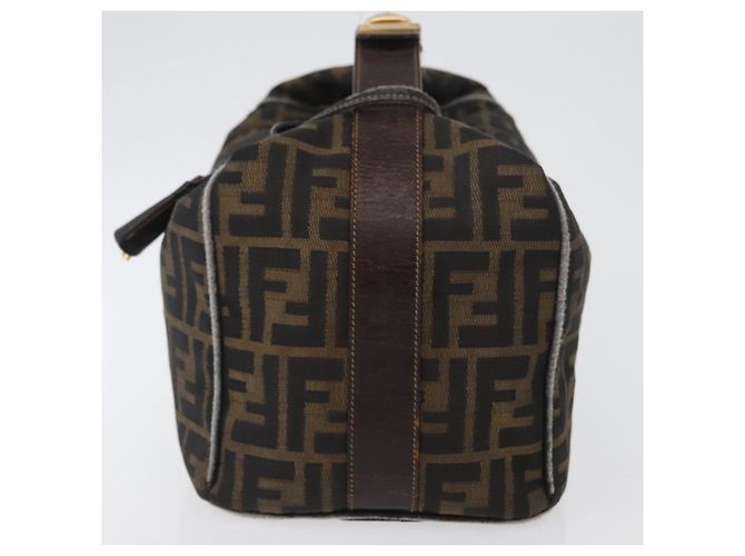 Borsa a mano in tela Zucca FENDI nera e marrone Auth bs33679 Nero - vista 3