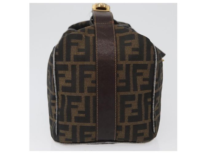 Borsa a mano in tela Zucca FENDI nera e marrone Auth bs33679 Nero - vista 4