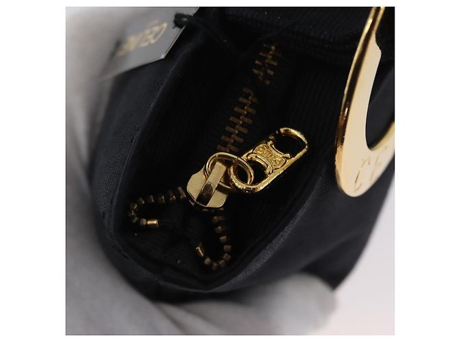 Pochette Circolare CÉLINE Canvas Nero Oro Auth LNZ123A D'oro - vista 11