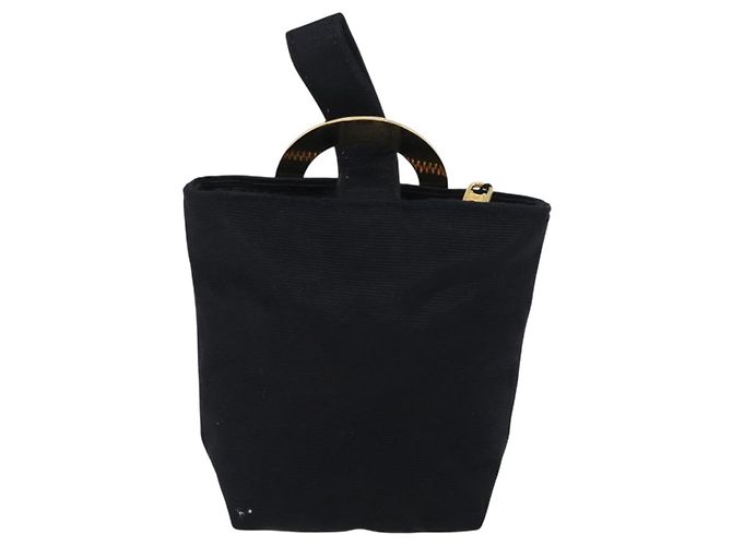 Pochette Circolare CÉLINE Canvas Nero Oro Auth LNZ123A D'oro - vista 2