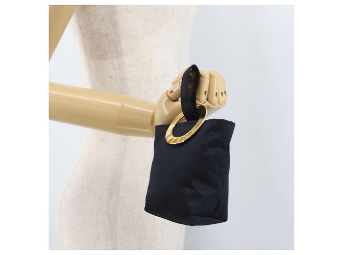 Pochette Circolare CÉLINE Canvas Nero Oro Auth LNZ123A D'oro - vista 20
