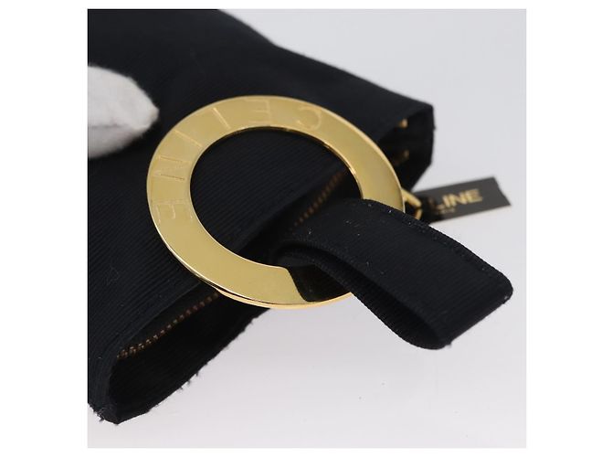 Pochette Circolare CÉLINE Canvas Nero Oro Auth LNZ123A D'oro - vista 7