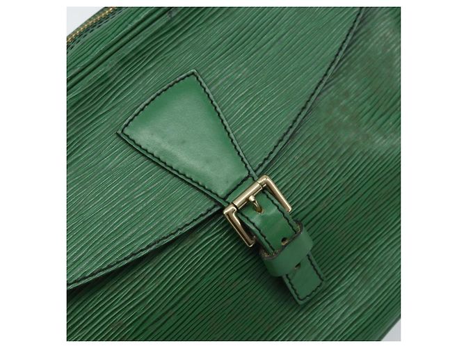 LOUIS VUITTON Borsa a Spalla Epi Jeune Fille MM Verde M52154 LV Auth LNZ042 - vista 18