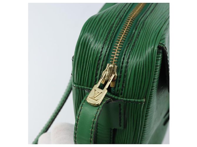 LOUIS VUITTON Borsa a Spalla Epi Jeune Fille MM Verde M52154 LV Auth LNZ042 - vista 19