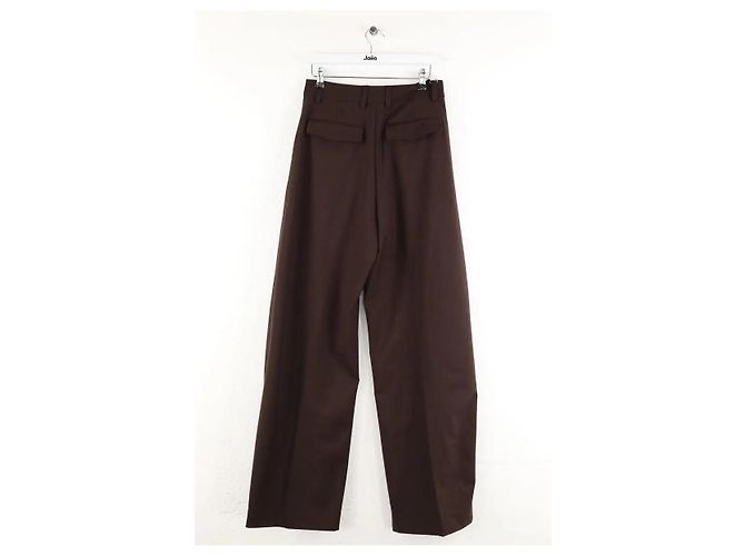 Autre Marque Pantalones anchos marrones Castaño - vista 3