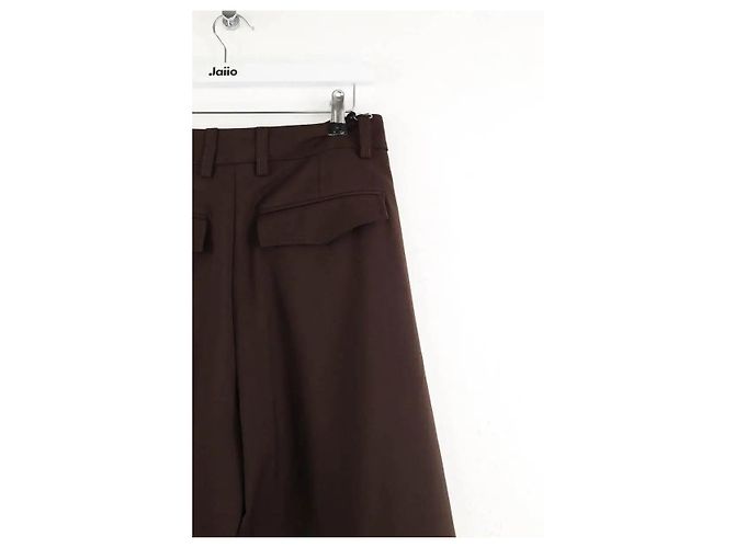 Autre Marque Pantalones anchos marrones Castaño - vista 4