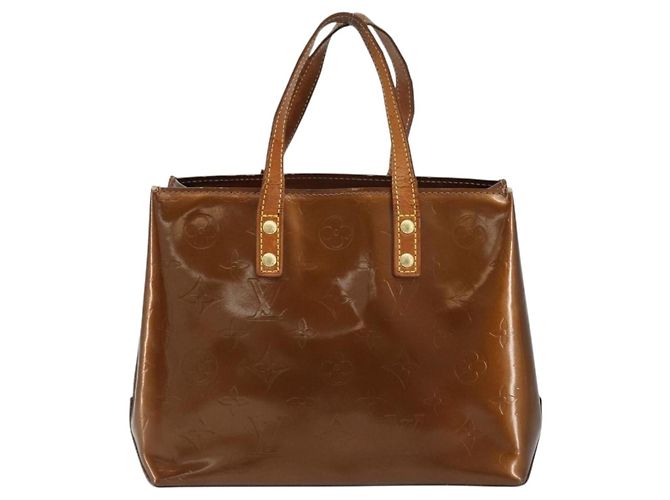 LOUIS VUITTON Monogram Vernis Reade PM Borsa a Mano Bronzo M91146 LV Auth gh1803 - vista 13