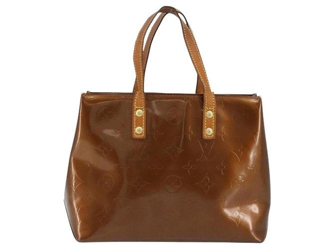 LOUIS VUITTON Monogram Vernis Reade PM Borsa a Mano Bronzo M91146 LV Auth gh1803 - vista 2