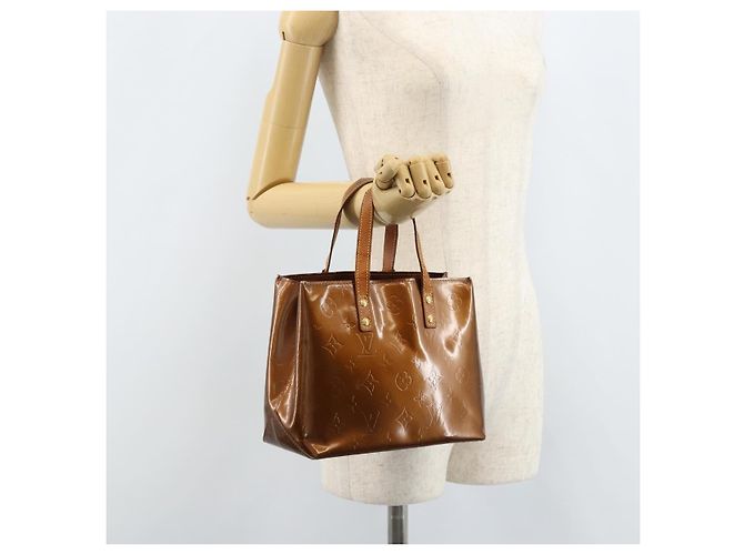 LOUIS VUITTON Monogram Vernis Reade PM Borsa a Mano Bronzo M91146 LV Auth gh1803 - vista 23