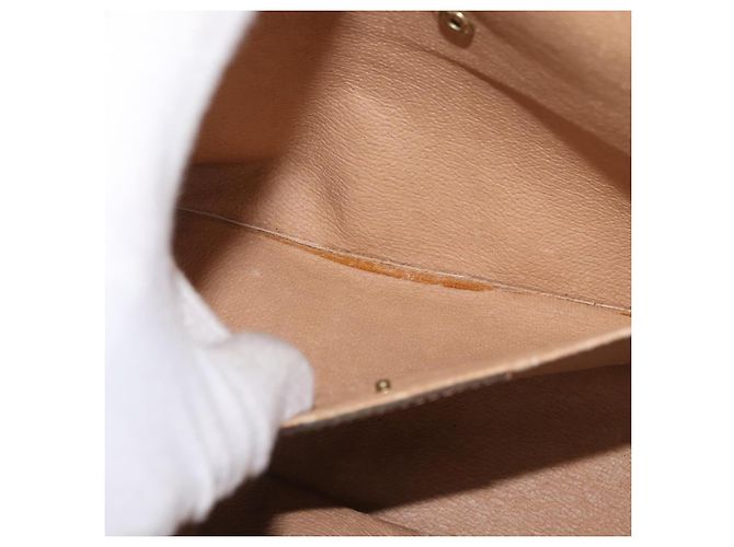 GUCCI GG Supreme Web Sherry Line Clutch Bag PVC Beige 156 01 031 Auth fm5185 - vista 11