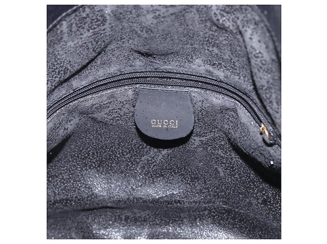 Bamboo Borsa a Mano in Bambù GUCCI Camoscio Nero Oro 001 3754 1638 Auth ep13532 D'oro - vista 17