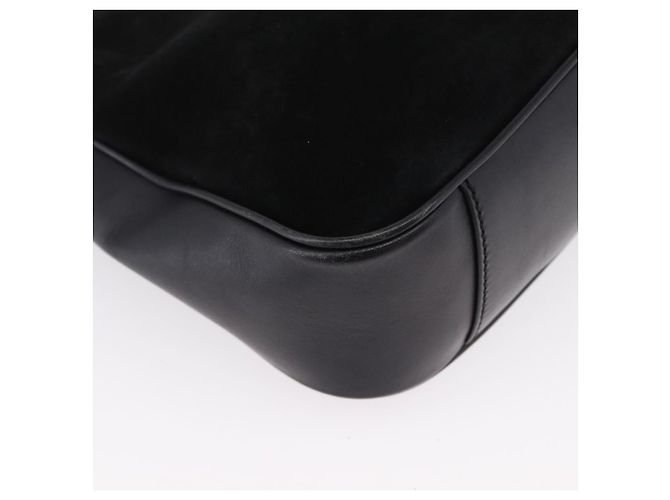Bamboo Borsa a Mano in Bambù GUCCI Camoscio Nero Oro 001 3754 1638 Auth ep13532 D'oro - vista 9
