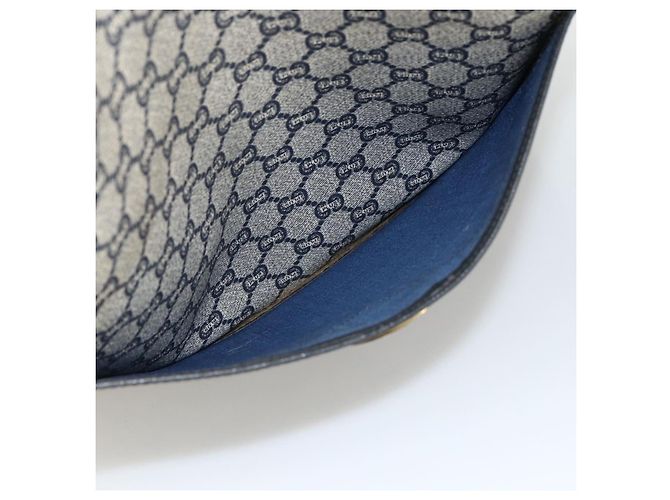 Borsa tote in PVC Navy Gold della linea Sherry GG Plus di GUCCI Auth LNZ421 - vista 12