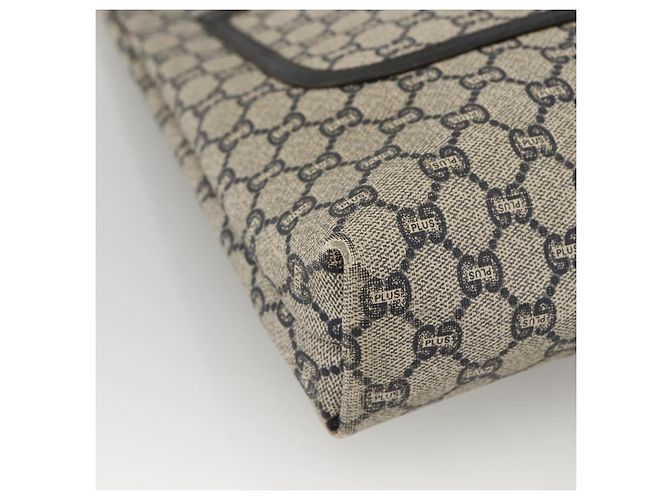Borsa tote in PVC Navy Gold della linea Sherry GG Plus di GUCCI Auth LNZ421 - vista 14