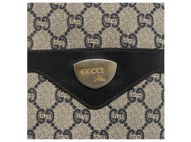 Borsa tote in PVC Navy Gold della linea Sherry GG Plus di GUCCI Auth LNZ421 - vista 17