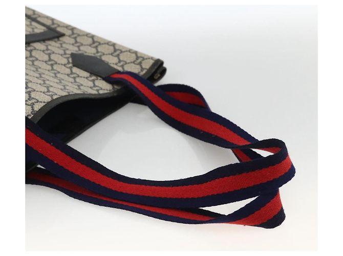 Borsa tote in PVC Navy Gold della linea Sherry GG Plus di GUCCI Auth LNZ421 - vista 7
