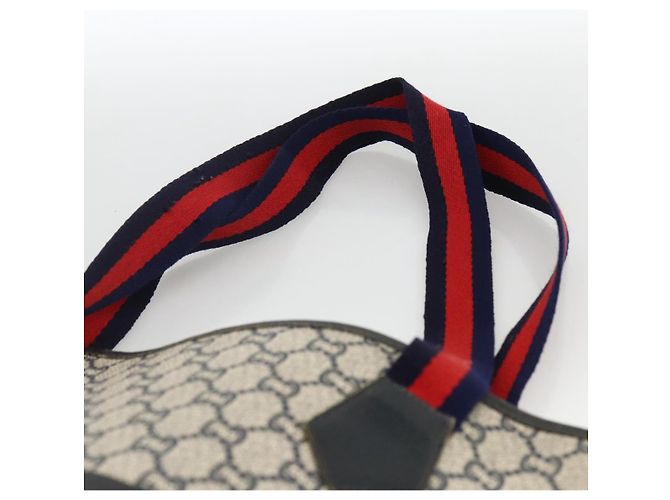 Borsa tote in PVC Navy Gold della linea Sherry GG Plus di GUCCI Auth LNZ421 - vista 8