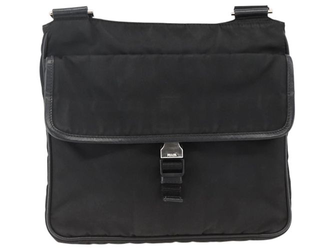 Borsa a Spalla PRADA in Nylon Nero Argento Autentica bs32792 - vista 13