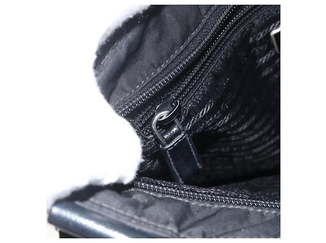 Borsa a Spalla PRADA in Nylon Nero Argento Autentica bs32792 - vista 22