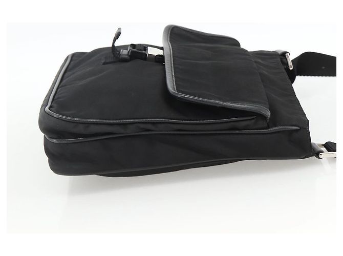 Borsa a Spalla PRADA in Nylon Nero Argento Autentica bs32792 - vista 4