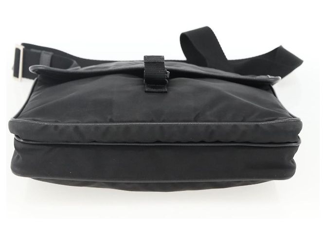 Borsa a Spalla PRADA in Nylon Nero Argento Autentica bs32792 - vista 5