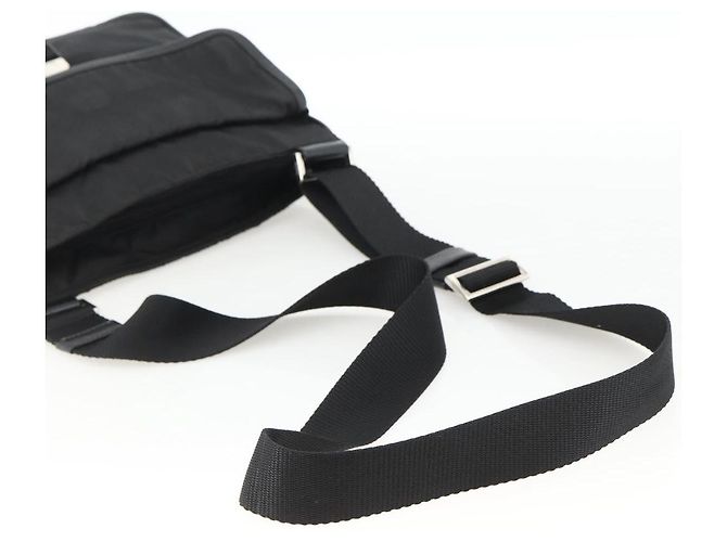Borsa a Spalla PRADA in Nylon Nero Argento Autentica bs32792 - vista 7