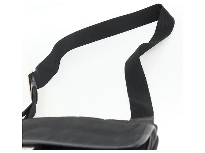 Borsa a Spalla PRADA in Nylon Nero Argento Autentica bs32792 - vista 8