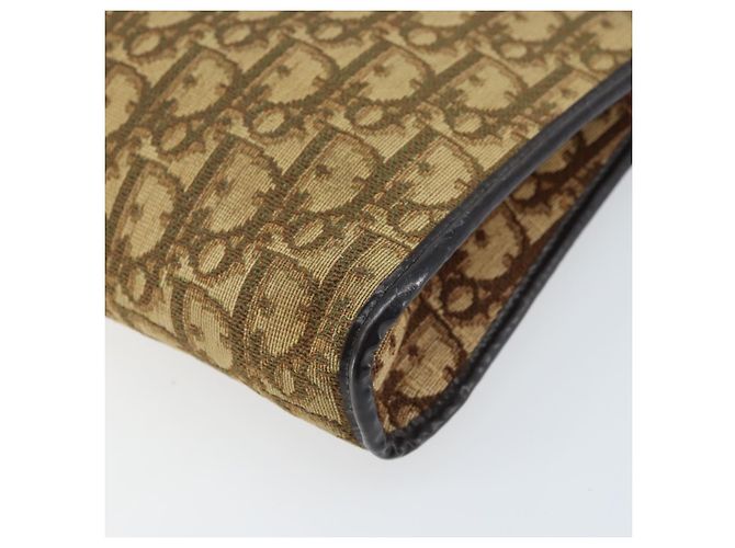 Borsa a Spalla in Tela Trotter Christian Dior Marrone Oro Auth 172857 D'oro - vista 14