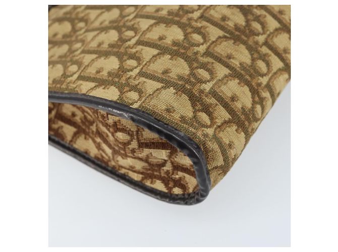 Borsa a Spalla in Tela Trotter Christian Dior Marrone Oro Auth 172857 D'oro - vista 15