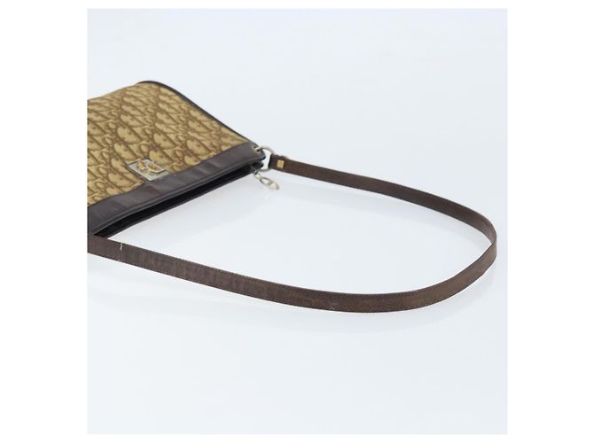 Borsa a Spalla in Tela Trotter Christian Dior Marrone Oro Auth 172857 D'oro - vista 7