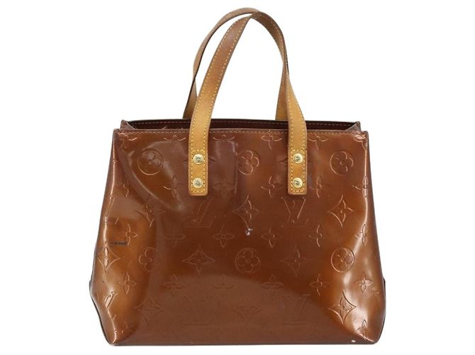 LOUIS VUITTON Borsa a Mano Monogram Vernis Reade PM Bronzo M91146 LV Auth gh1794 - vista 13