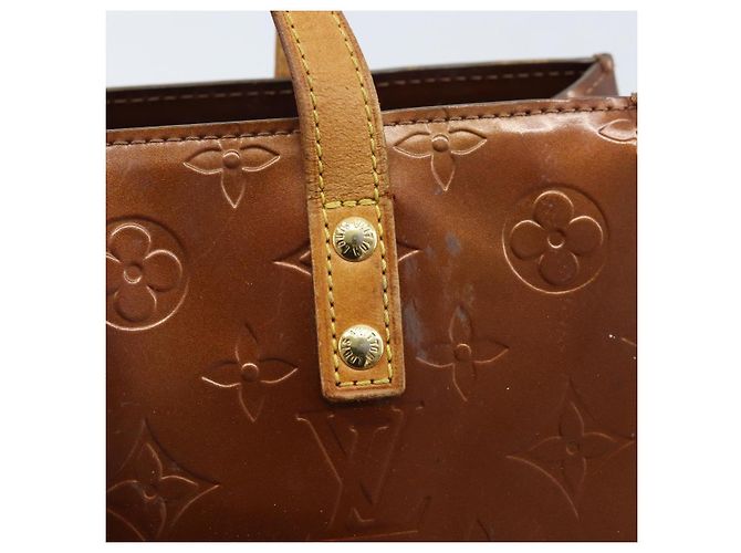 LOUIS VUITTON Borsa a Mano Monogram Vernis Reade PM Bronzo M91146 LV Auth gh1794 - vista 17