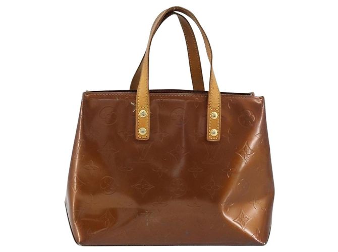 LOUIS VUITTON Borsa a Mano Monogram Vernis Reade PM Bronzo M91146 LV Auth gh1794 - vista 2