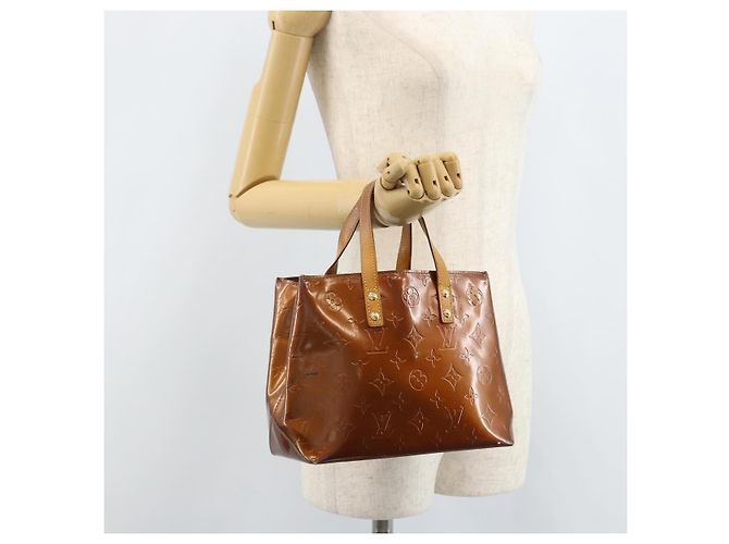 LOUIS VUITTON Borsa a Mano Monogram Vernis Reade PM Bronzo M91146 LV Auth gh1794 - vista 23