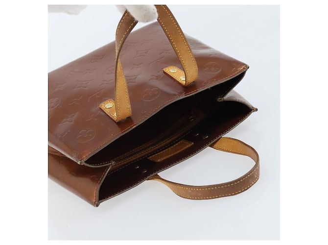 LOUIS VUITTON Borsa a Mano Monogram Vernis Reade PM Bronzo M91146 LV Auth gh1794 - vista 6