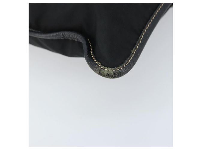 Borsa Tote Prada in nylon nero argento Auth 172974 - vista 14