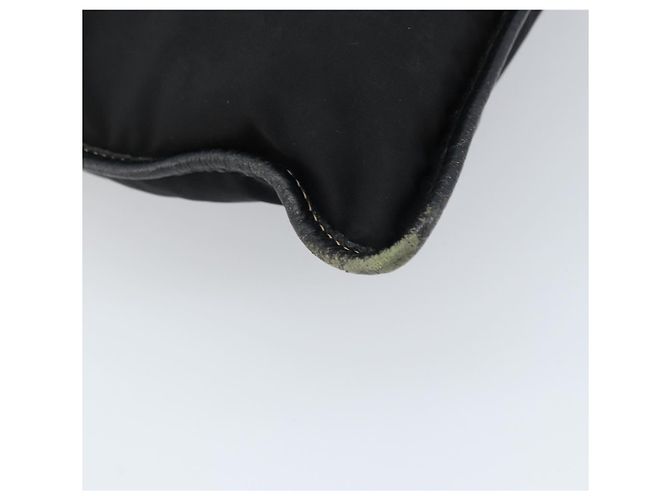 Borsa Tote Prada in nylon nero argento Auth 172974 - vista 16