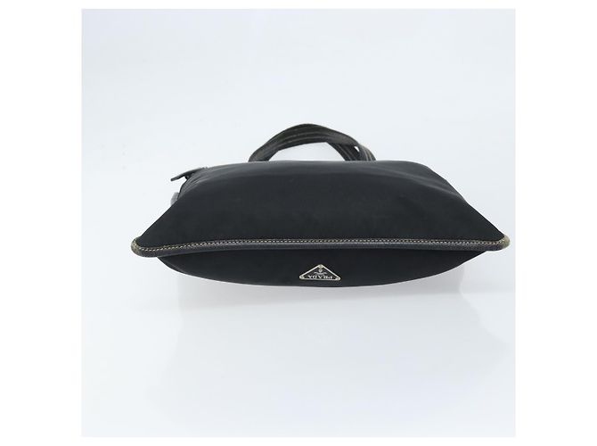 Borsa Tote Prada in nylon nero argento Auth 172974 - vista 5