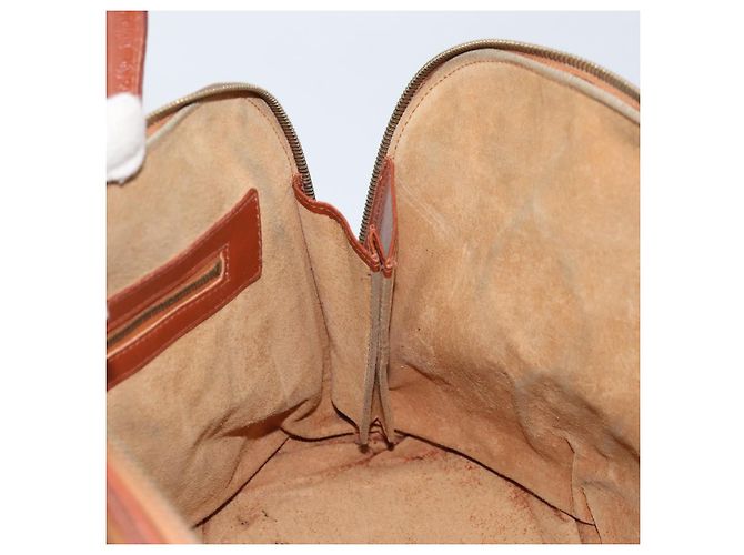 MCM Vicetos Logogram Borsa a Mano PVC Pelle Marrone Oro Auth gh1798 D'oro - vista 17