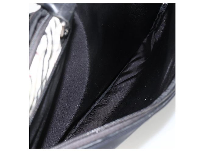 Borsa a mano Burberry Nova Check Black label nylon argento nero Auth bs33588 - vista 20