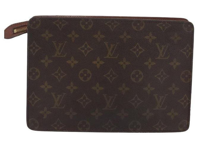 LOUIS VUITTON Pochette Uomo Monogram Borsa a Mano M51795 LV Auth BA11049 Monogramma - vista 2